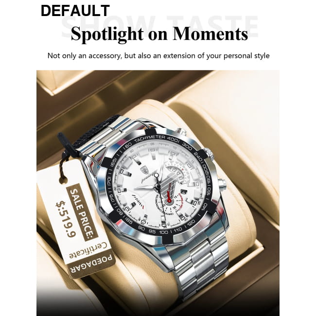 POEDAGAR Business Military Men Clock Waterproof Luminous Quartz Watches Best Selling Products