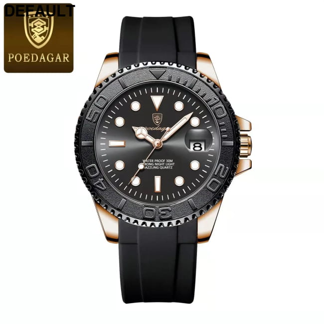POEDAGAR Luxury Business Men Watch Waterproof Luminous Date 680 Black Quartz Watches Best Selling Products