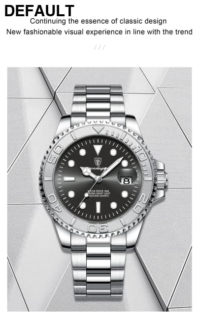 POEDAGAR Luxury Business Men Watch Waterproof Luminous Date Stainless Steel Men’s Watches Military High Quality Quartz