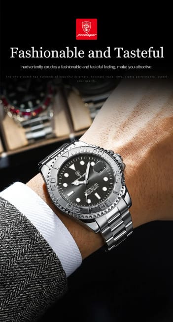 POEDAGAR Luxury Business Men Watch Waterproof Luminous Date Stainless Steel Men’s Watches Military High Quality Quartz