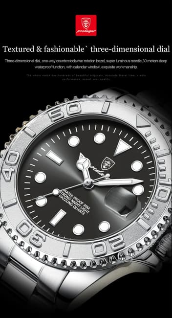 POEDAGAR Luxury Business Men Watch Waterproof Luminous Date Stainless Steel Men’s Watches Military High Quality Quartz