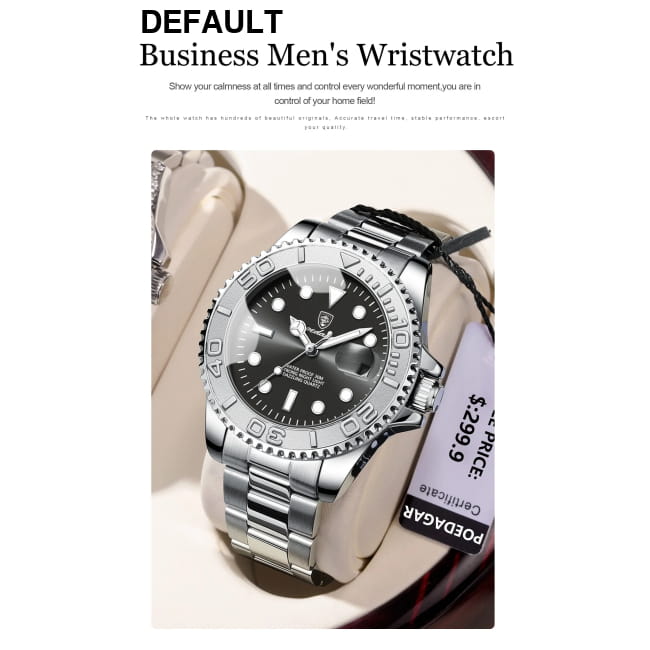 POEDAGAR Luxury Business Men Watch Waterproof Luminous Date Quartz Watches Best Selling Products