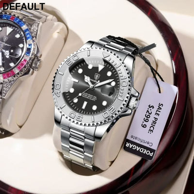 POEDAGAR Luxury Business Men Watch Waterproof Luminous Date Stainless Steel Men’s Watches Military High Quality Quartz