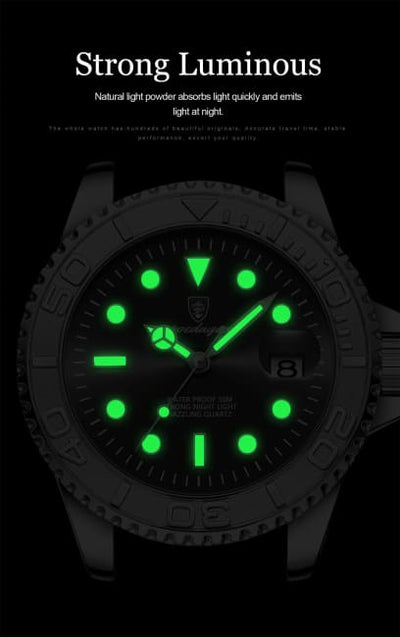 POEDAGAR Luxury Business Men Watch Waterproof Luminous Date Stainless Steel Men’s Watches Military High Quality Quartz