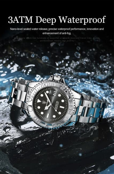 POEDAGAR Luxury Business Men Watch Waterproof Luminous Date Stainless Steel Men’s Watches Military High Quality Quartz