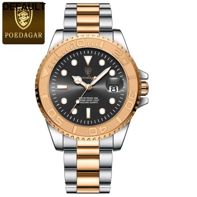 POEDAGAR Luxury Business Men Watch Waterproof Luminous Date Stainless Steel Men’s Watches Military High Quality Quartz