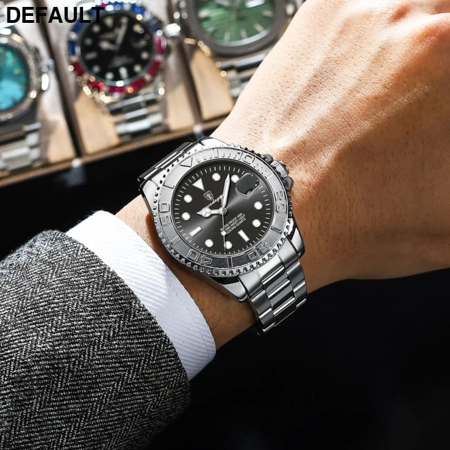 POEDAGAR Luxury Business Men Watch Waterproof Luminous Date Stainless Steel Men’s Watches Military High Quality Quartz