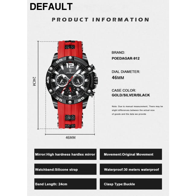 POEDAGAR Luxury Man Wristwatch Sport Chronograph Waterproof Men Quartz Watches Best Selling Products