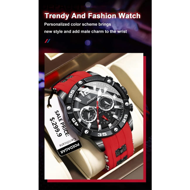 POEDAGAR Luxury Man Wristwatch Sport Chronograph Waterproof Men Quartz Watches Best Selling Products