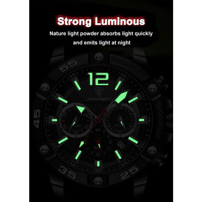 POEDAGAR Luxury Man Wristwatch Sport Chronograph Waterproof Men Quartz Watches Best Selling Products