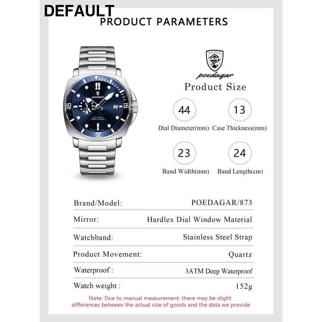 Poedagar Luxury Sports Man Wristwatch Luminous Waterproof Date Watch Men Quartz Watches Best Selling Products