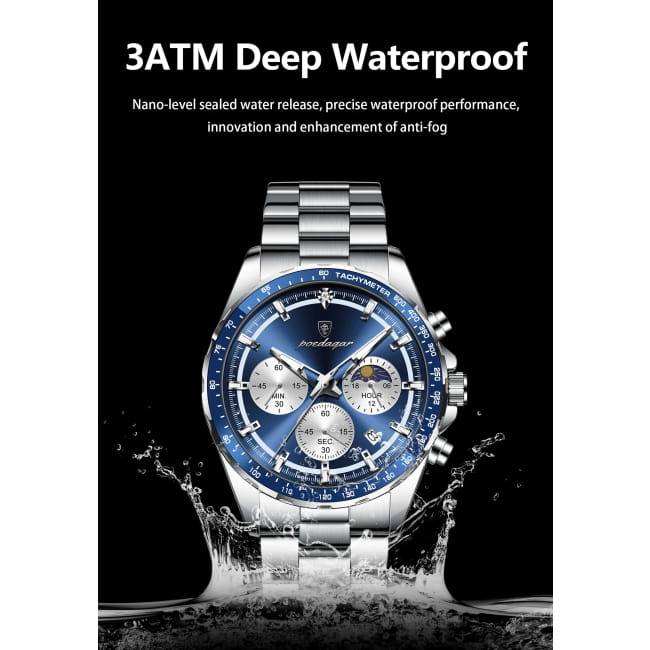 POEDAGAR Original Men Clock Sports Waterproof Luminous Sport Watches