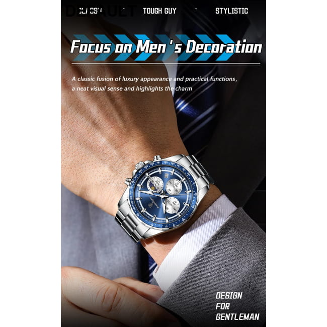 POEDAGAR Original Men Clock Sports Waterproof Luminous Sport Watches