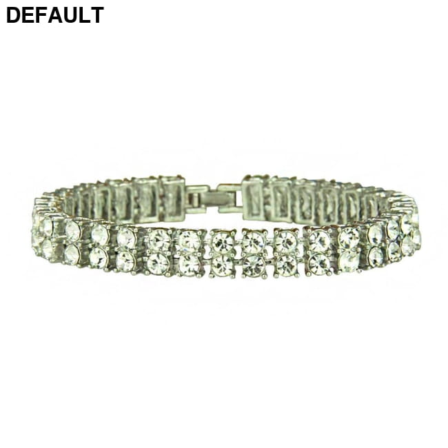 Popular Men’s Hip-hop Double Row Diamond Alloy Chain Full Men Necklaces