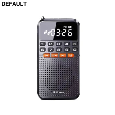 Portable FM Mini Radio Dual Antenna Pocket Receiver Bluetooth 5.0 Speaker TF Card Music Player with LED Flashlight
