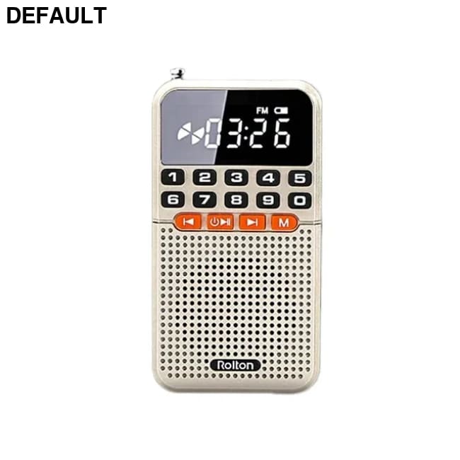Portable FM Mini Radio Dual Antenna Pocket Receiver Bluetooth 5.0 Speaker TF Card Music Player with LED Flashlight