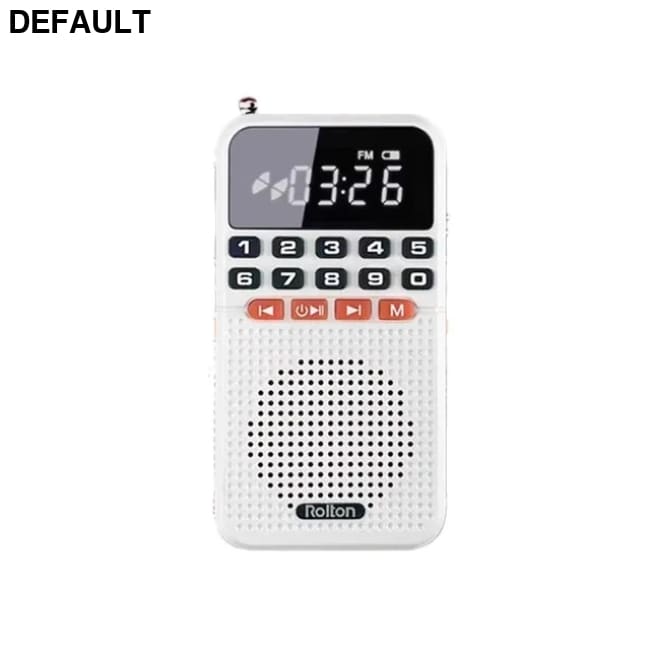 Portable FM Mini Radio Dual Antenna Pocket Receiver Bluetooth 5.0 Speaker TF Card Music Player with LED Flashlight