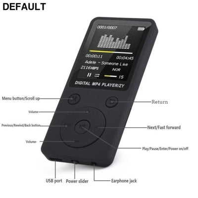 Portable MP4 Lossless Sound Music Player FM Recorder Walkman Mini Support Radio Recording MP3 TF Card MP3/MP4/MP5