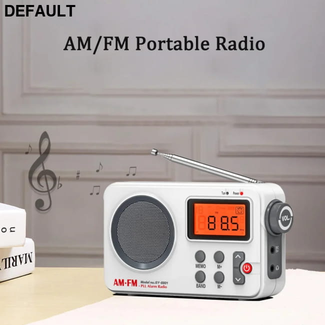 Portable Radio AM FM Audio Receiver Stable Signal WHITE / CHINA Radios AM/FM