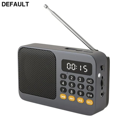 Portable Radio Music Player Handheld Rechargeable Digital FM USB TF MP3 Speaker Devices Supplies With LED Display Green