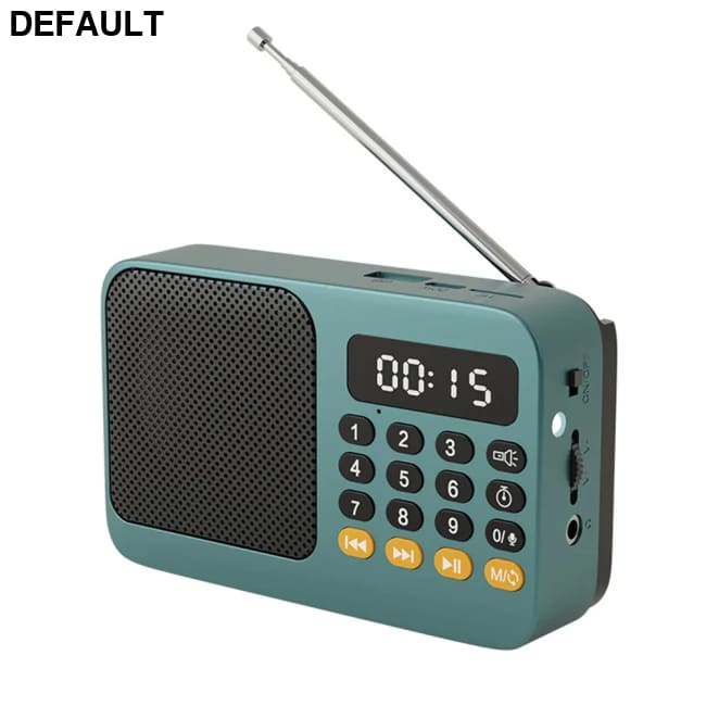 Portable Radio Music Player Handheld Rechargeable Digital FM USB TF MP3 Speaker Devices Supplies With LED Display Green