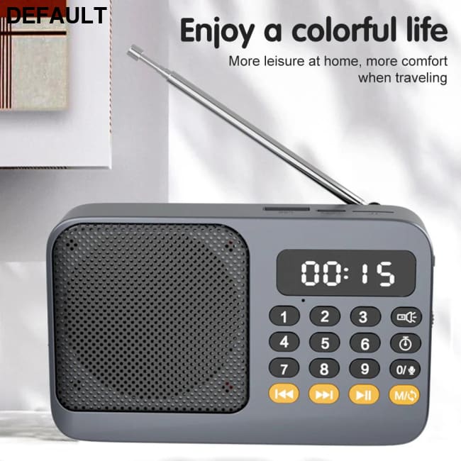 Portable Radio Music Player Handheld Rechargeable Digital FM USB TF MP3 Speaker Devices Supplies With LED Display Green