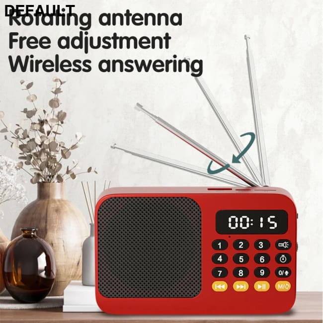 Portable Radio Music Player Handheld Rechargeable Digital FM USB TF MP3 Speaker Devices Supplies With LED Display Green