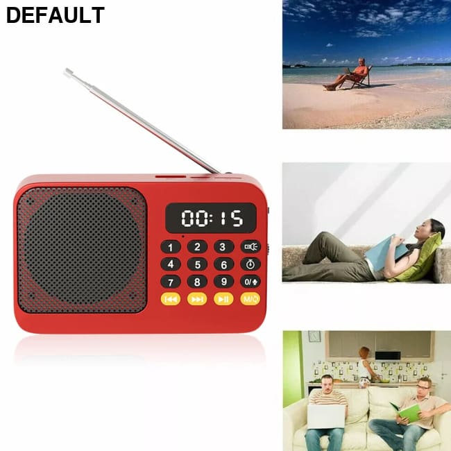 Portable Radio Music Player Handheld Rechargeable Digital FM USB TF MP3 Speaker Devices Supplies With LED Display Green