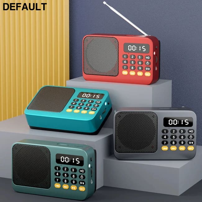 Portable Radio Music Player Handheld Rechargeable Digital FM USB TF MP3 Speaker Devices Supplies With LED Display Green