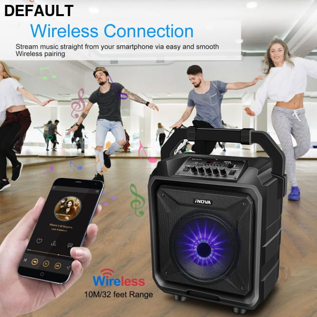 Portable Wireless Party Speaker with Disco Lighting Black Audio Systems Best Selling Products