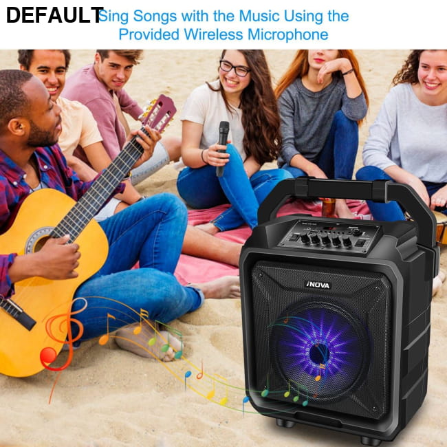 Portable Wireless Party Speaker with Disco Lighting Black Audio Systems Best Selling Products