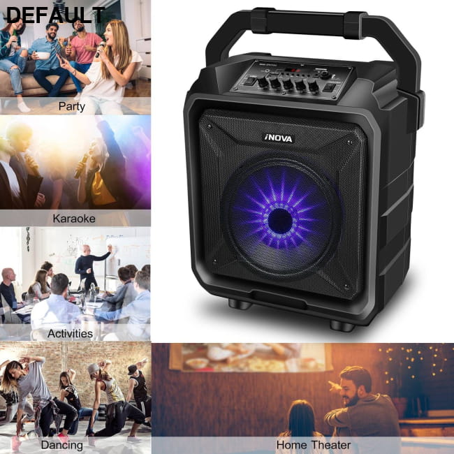 Portable Wireless Party Speaker with Disco Lighting Black Audio Systems Best Selling Products