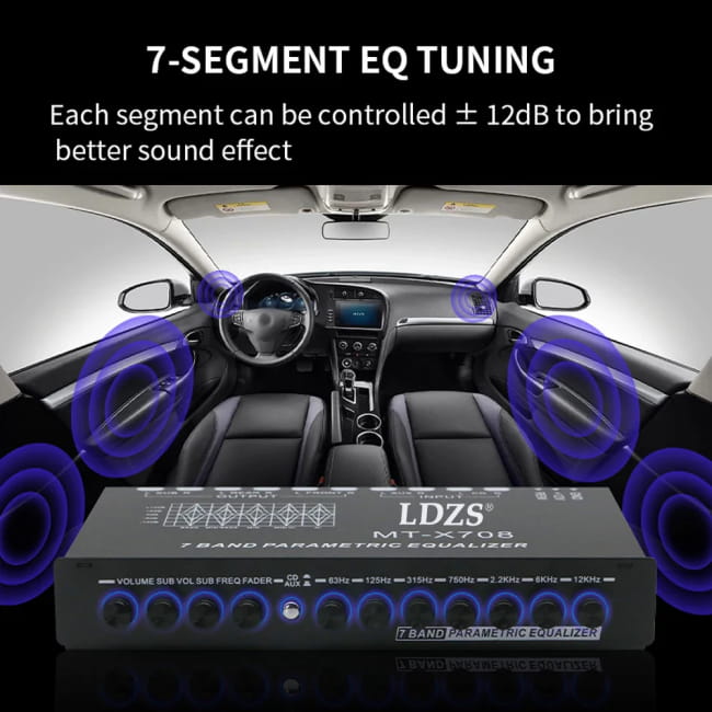 Professional 7 Band Car Equalizer Multifunctional Audio Amplifiers Electronics