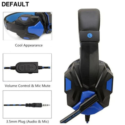 Professional LED Light 3.5mm Wired Gaming Headphones With HD Mic For Computer PS4 PS5 Xbox Bass Stereo PC Headset Gifts