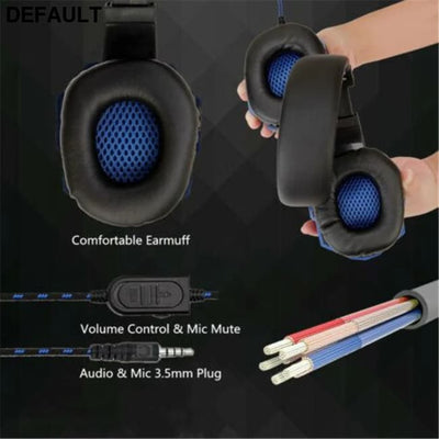 Professional LED Light 3.5mm Wired Gaming Headphones With HD Mic For Computer PS4 PS5 Xbox Bass Stereo PC Headset Gifts