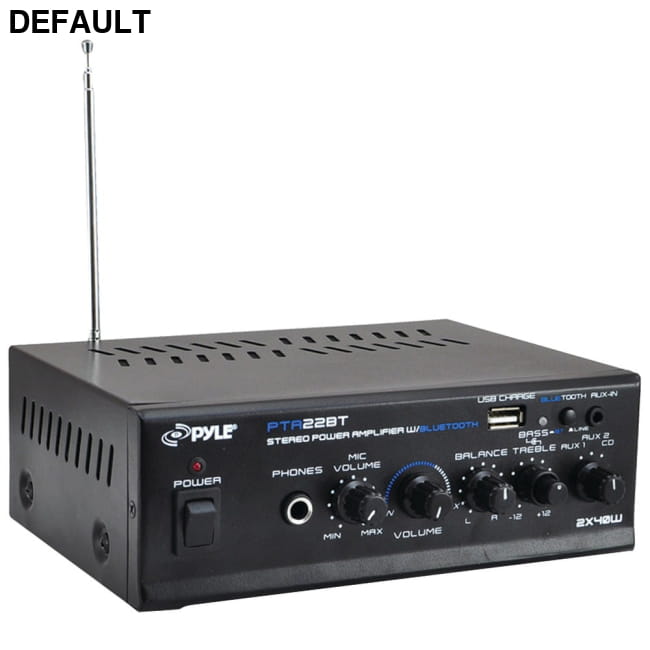 Pyle Pro PTA22BT 40-Watt x 2 Mini Blue Series Bluetooth Stereo Power Amp Home Audio Receiver Components