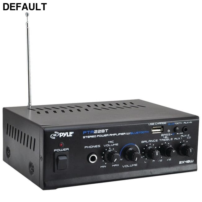 Pyle Pro PTA22BT 40-Watt x 2 Mini Blue Series Bluetooth Stereo Power Amp PYRPTA22BT Home Audio Receiver Amplifiers