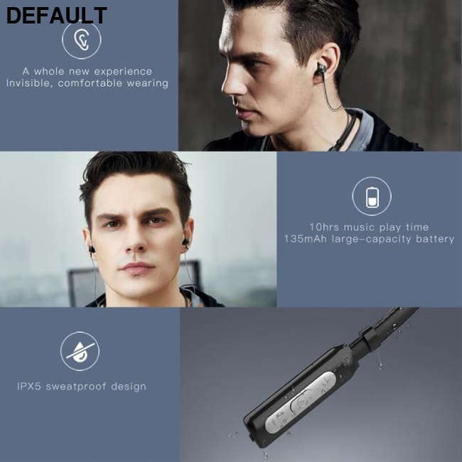 QCY BH1 Active Noise Cancelling Bluetooth Headphones Wireless Headset Stereo Neckband Sport Earbuds with Microphone