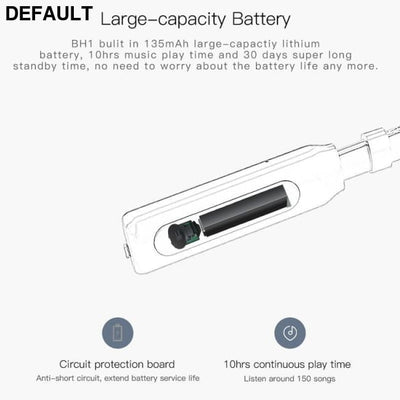 QCY BH1 Active Noise Cancelling Bluetooth Headphones Wireless Headset Stereo Neckband Sport Earbuds with Microphone