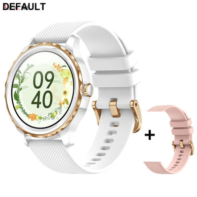 QR02 smart watch HD Bluetooth call AI voice mobile payment health monitoring multi sport White silica gel + powdered
