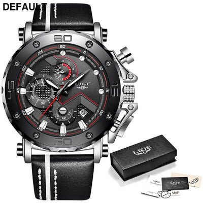Quartz Calendar Multifunctional Waterproof Watch Chronograph Table Belt silver black Men Watches Best Selling Products