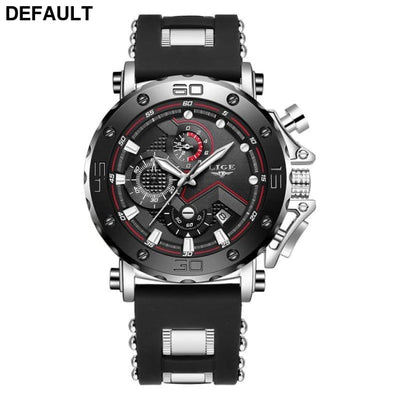 Quartz Calendar Multifunctional Waterproof Watch Chronograph Table Tape Silver Blue Men Watches Best Selling Products