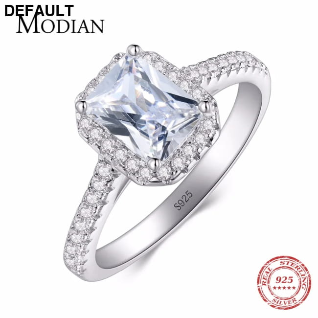 R&J 925 Solid Silver Rings For Women Wedding Jewelry Bijoux 10 Sterling
