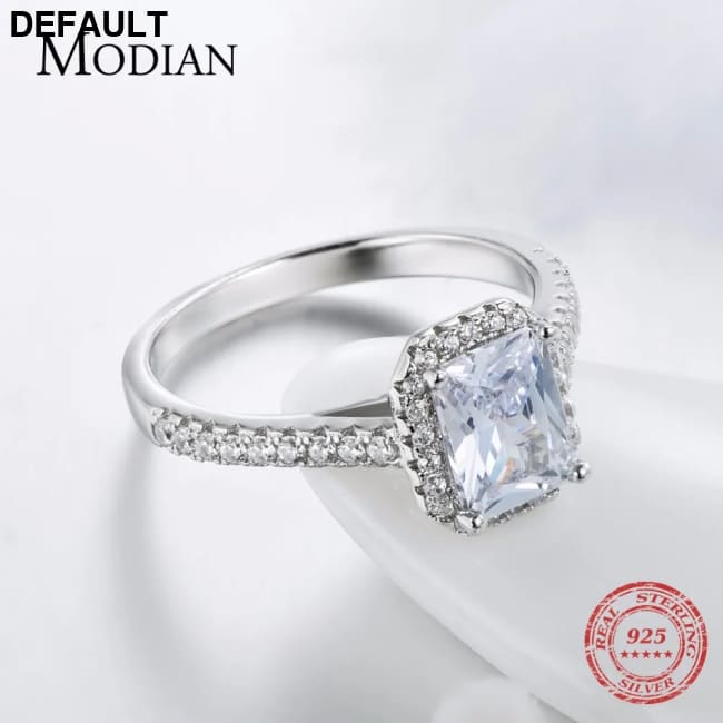 R&J 925 Solid Silver Rings For Women Wedding Jewelry Bijoux AAAAA zirconia vintage Accessories Engagement Bague