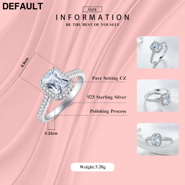 R&J 925 Solid Silver Rings For Women Wedding Jewelry Bijoux AAAAA zirconia vintage Accessories Engagement Bague