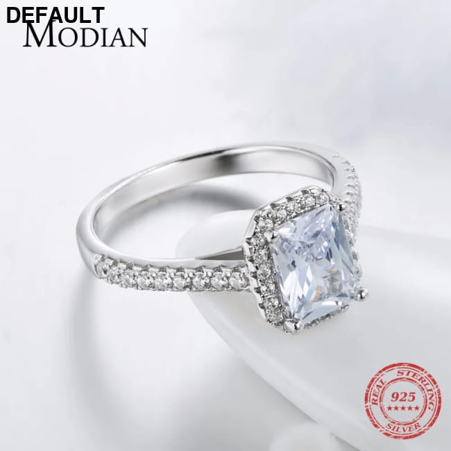 R&J 925 Solid Silver Rings For Women Wedding Jewelry Bijoux Sterling