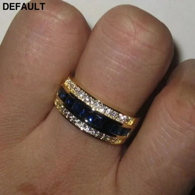 Real Diamond Sapphire Ring for Women 18k Gold Bague or Jaune Bizuteria Jewelry Anillos Men Gemstone Anel Rings