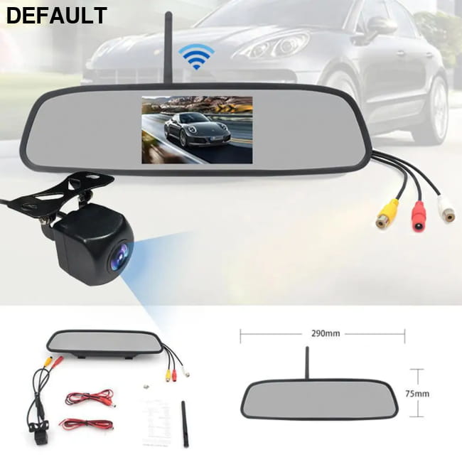 Rearview Mirror Camera Dvr 4.3-inch Rear View + Black Car Cameras + Backup
