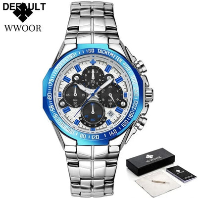 Relogio Masculino WWOOR Mens Watches 2024 Top Brand Luxury Wrist For Men Gold Big Golden Male Chronograph Wristwatch