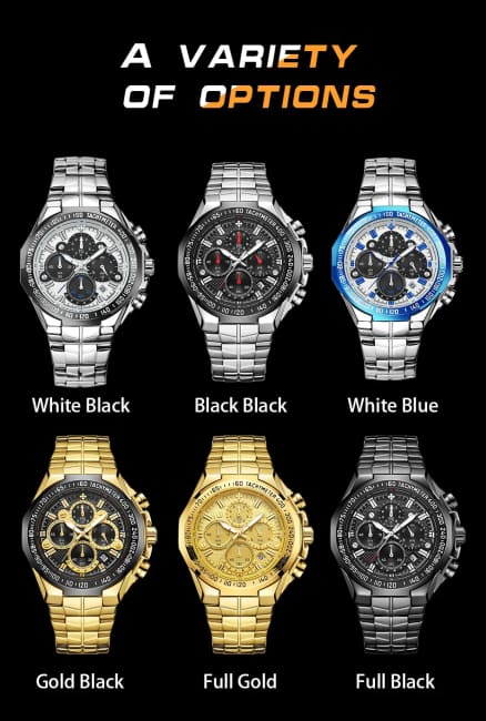 Relogio Masculino WWOOR Mens Watches 2024 Top Brand Luxury Wrist For Men Gold Big Golden Male Chronograph Wristwatch